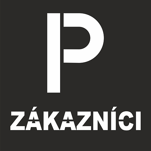 Šablona Parkoviště pro zákazníky vodorovné značení
