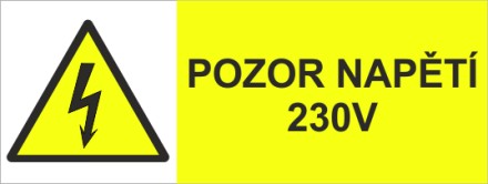 Pozor napětí 230 V