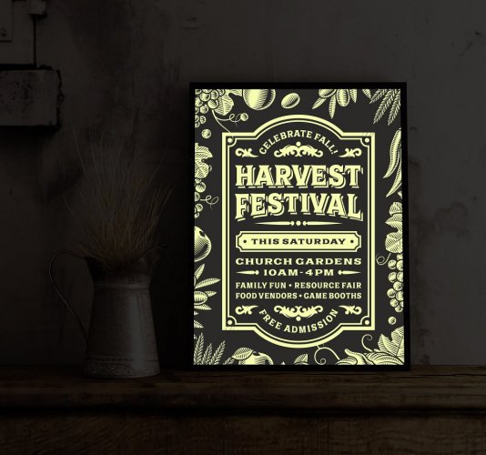 Image of glowing in the dark - Theme HARVEST FESTIVAL