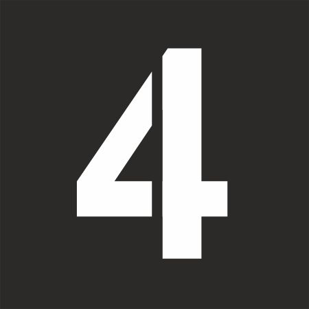 Šablona číslice "4" vodorovné značení