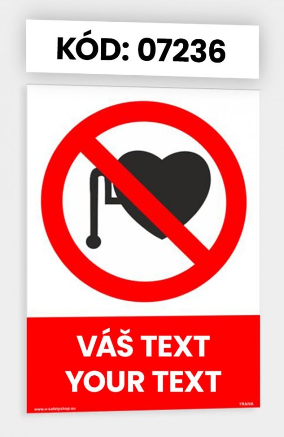 Zákazové tabulky s vlastním piktogramem i textem