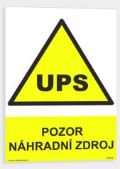 Pozor náhradní zdroj
