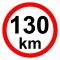 Speed limit - 130 km / h retroreflective