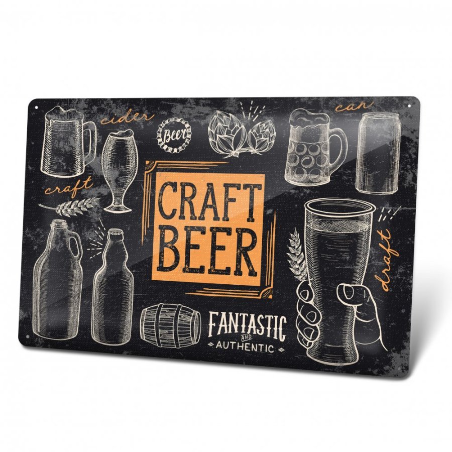 Plechová cedulka "Craft beer dark"