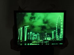 Obrázek svítící ve tmě - Motiv Singapur