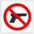 No entry with gun - symbol