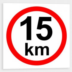 Speed limit 15 km / h