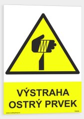Výstraha ostrý prvek