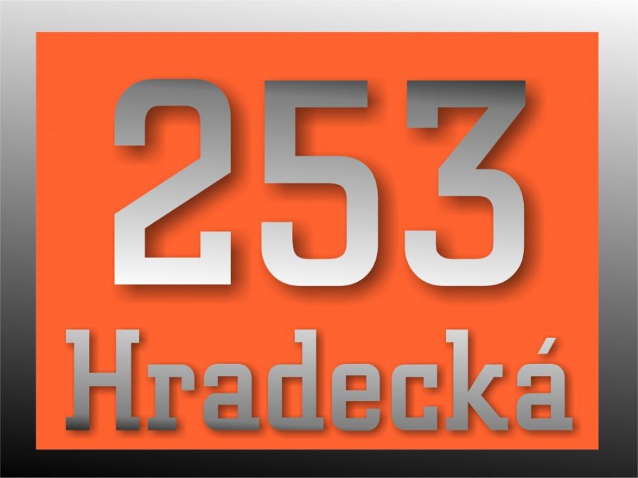 Domovní číslo barevné