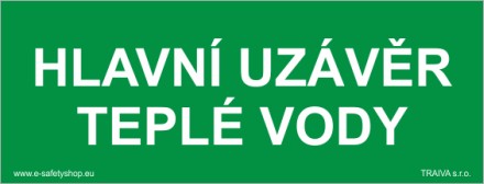 Hlavní uzávěr teplé vody