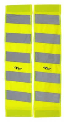 Yellow reflective magnetic strip for car and other protruding objects on the road, 2 pcs size 22 x 27 x 1.5 cm
