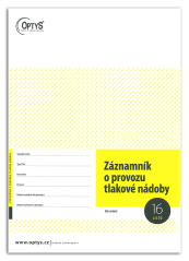 Záznamník o provozu tlakové nádoby Záznamník o provozu tlakové nádoby