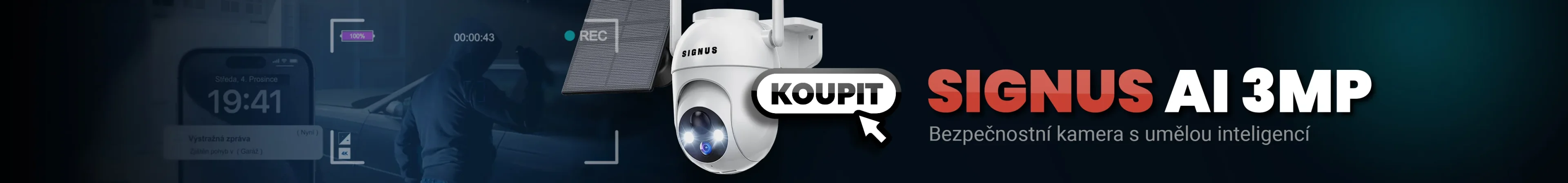Bezpečnostní kamera Signus AI 3MP