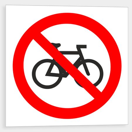 Zákaz jízdy na kole