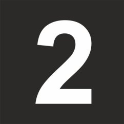 Šablona číslice "2" vodorovné značení Šablona číslice "2" vodorovné značení
