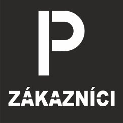 Šablona Parkoviště pro zákazníky vodorovné značení