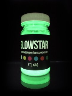 Fotoluminiscenční pigment bílý FTL 440 do vodou ředitelných barev
