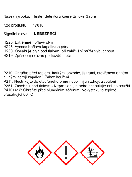 Tester detektorů kouře Smoke Sabre