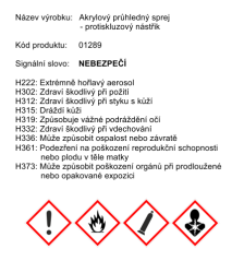 Akrylový průhledný sprej - protiskluzový nástřik