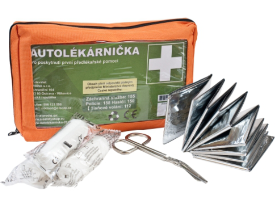 Autolékárnička, textilní obal CZ
