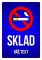 Cedulka s Vaším vlastním textem "SKLAD - Zákaz kouření 2"
