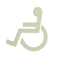Samolepiac fotoluminiscenčné označenie WC - vozíčkar