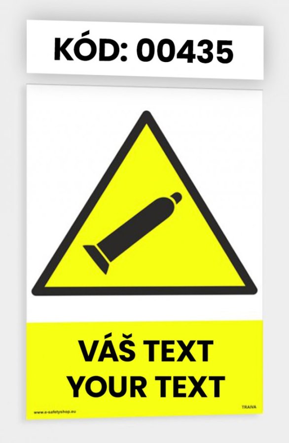 Výstražné tabulky s vlastním piktogramem i textem