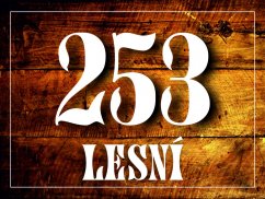 Domové číslo imitácia dreva