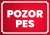 Tabulka "Pozor pes"