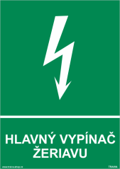 Bezpečnostné tabuľky - Hlavný vypínač žeriavu