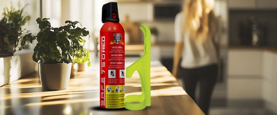 SET Hasicí sprej SAFE 750 RED + držák SAFE 75F