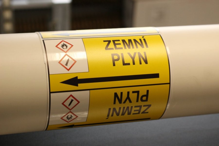 Páska na značení potrubí Signus M25 - ZEMNÍ PLYN