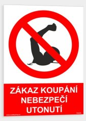 Zákaz koupání nebezpečí utonutí