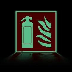 Fire extinguisher - photoluminescent