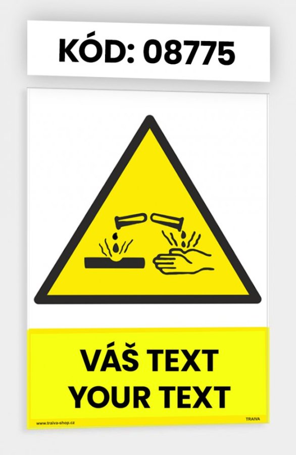 Výstražné tabulky s vlastním piktogramem i textem