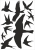 Predator silhouette - self-adhesive foil - 11 predators on a sheet 30 x 40 cm