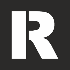 Letter "R" horizontal signage template