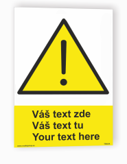 Tabuľka s Vaším vlastným textom "Výstraha 14"