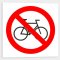 No entry with bicycles - symbol