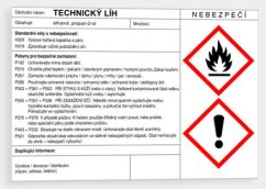 TECHNICKÝ LÍH štítek CLP (GHS)