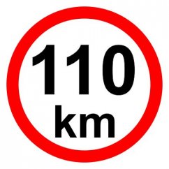 Speed limit - 110 km / h retroreflective