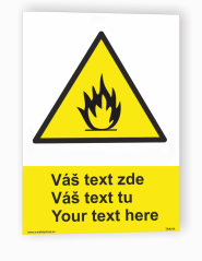 Table with your own text "Warning 2"