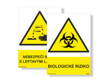 Výstražné tabulky chemických a nebezpečných látek - Skladem