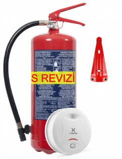 Set for building approval B2 - Fire extinguisher + detector (HP powder 6kg)