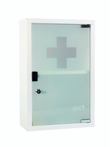 Wall mounted first aid kit, Signus G140, white