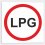 Sign prohibiting the entry of gas-powered vehicles - LPG
