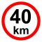 Speed limit - 40 km / h retroreflective