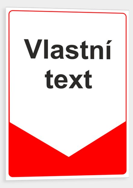 Univerzální tabulka s Vaším vlastním textem RED1