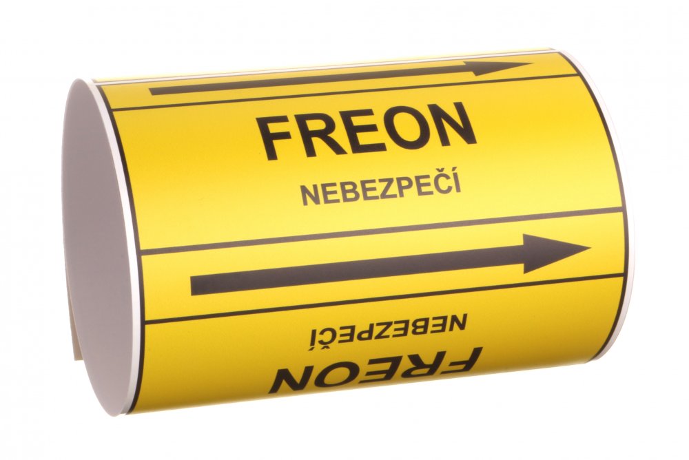 Páska na značení potrubí Signus M25 - FREON Samolepka 80 x 62 mm, délka 1,5 m, Kód: 25882