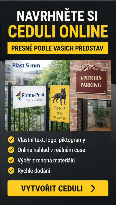 Návrhy vlastních cedulí online